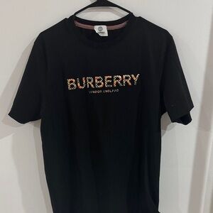 Burberry Black Tee with Iconic Logo